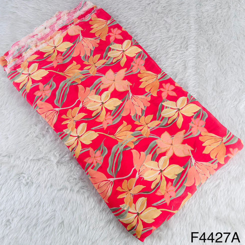 Floral Printed Crepe Fabric-F4427